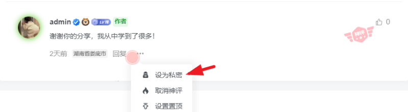子比主题增加私密评论-码小淘